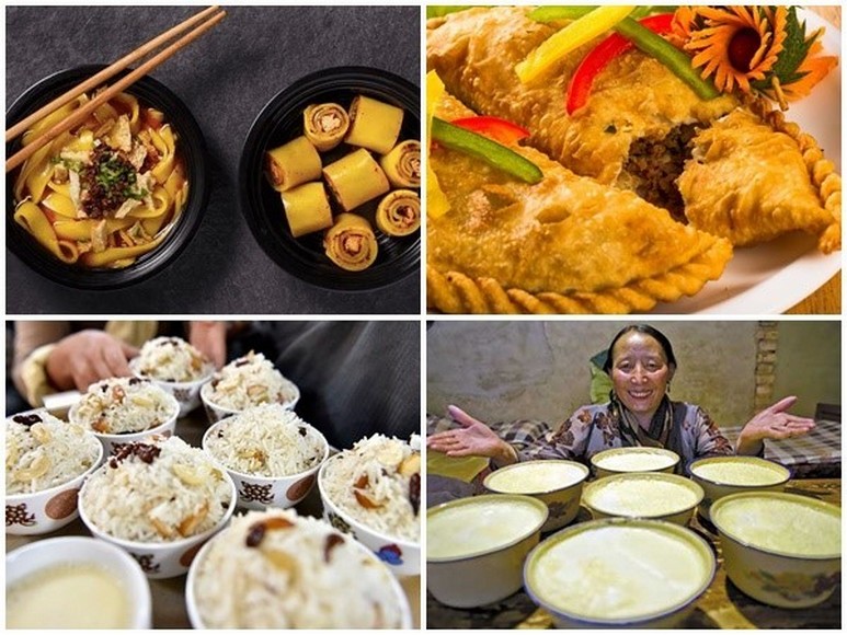  Bàn ăn món Tạng với trà bơ, momo và các món địa phương